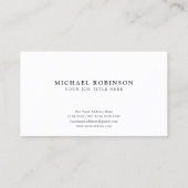 ミニマル |金ゴールド線 |濃エレガントい灰色 名刺 (裏面)