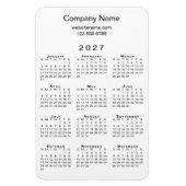 ミニマル 2027年 カレンダー 会社名 情報 白 マグネット (縦)
