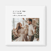 ミニマル All Is Calm All Is Bright クリスマスフォト マグネット (正面)