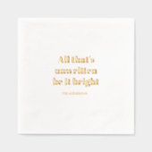 ミニマル All That’s Unwritten Be It Bright 箔ナプキン (正面)