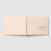 ミニマル, Beige-Brown手書きスクリプ結婚ト ゲストブック (全面)