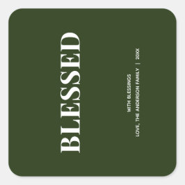 ミニマル BLESSED | フォレストグリーン ホリデー スクエアシール