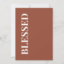 ミニマル BLESSSED | テラコッタ ホリデー グリーティング カード