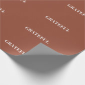 ミニマル GRATEFUL | テラコッタ ホリデー ラッピングペーパー (角)