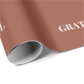 ミニマル GRATEFUL | テラコッタ ホリデー ラッピングペーパー (ロールコーナー)