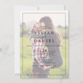 ミニマル | Inviitaの色あせた結婚写真 招待状 (正面)