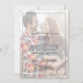 ミニマル | Inviitaの色あせた結婚写真 招待状 (裏面)