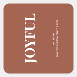 ミニマル JOYFUL | テラコッタ ホリデー スクエアシール