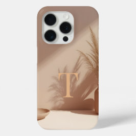 ミニマル Letter T スマホケース - 穏やかな抽象的デザイン iPhone 15 Proケース