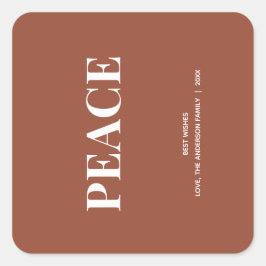 ミニマル PEACE | テラコッタ ホリデー スクエアシール