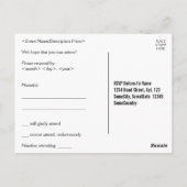 ミニマル「rsvp」ポストカード ポストカード (裏面)