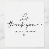 ミニマルA甘いお礼Black and White ワインラベル (シングルラベル)