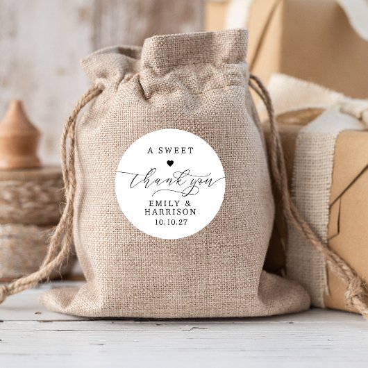 ミニマルA Sweet Thank You Script 結婚's ラウンドシール