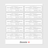 ミニマルApothecary Candle Tin 3x1"長方形ラベル シール (シート)