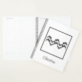 ミニマルAquarius〔占星術の〕十二宮図標識誕生花名 プランナー手帳 (ディスプレー)