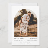 ミニマルArchフォトビーチ結婚式 セーブザデート (正面)