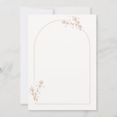 ミニマルArch結婚式招待状とフローラ精度 招待状 (裏面)