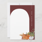 ミニマルArch Photo Burgundyのディナ感謝してい与えー 招待状 (裏面)