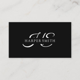 ミニマルB&W名刺エレガントプロフェッショナル 名刺