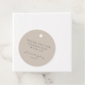 ミニマルBeige Taupeスクリプトカスタムありがとう フェイバータグ (インサイチュ)