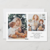 ミニマルBoho / Merry Christmas 数々の Photo シーズンカード (裏面)