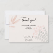 ミニマルBoho Photo Collage 結婚's サンキューカード (裏面)