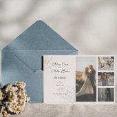 ミニマルBoho Photo Collage 結婚's 招待状