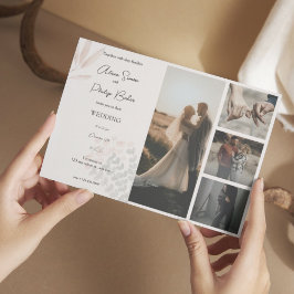 ミニマルBoho Photo Collage 結婚's 招待状