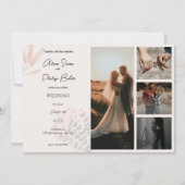 ミニマルBoho Photo Collage 結婚's 招待状 (正面)