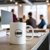 ミニマルBusiness Keepsake白黒ブランドロゴ コーヒーマグカップ