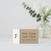 ミニマルBusiness Leader考えプロファイル・カード 名刺 (スタンド正面)