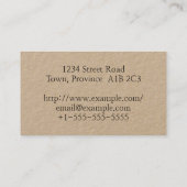 ミニマルBusiness Leader考えプロファイル・カード 名刺 (裏面)