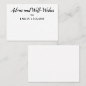 ミニマルBWスクリプト、アドバイス&ウェルウィッシュカード アドバイスカード (正面/裏面)