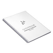 ミニマルBWモノグラム山花結婚の ノートブック (右側)