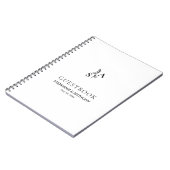 ミニマルBWモノグラム山花結婚の ノートブック (左側)