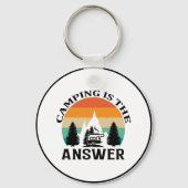 'ミニマルCamping is the Answer'キーチェーン キーホルダー (裏面)