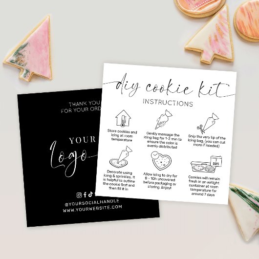 ミニマルCookieの飾カードのロエレガントゴ スクエア名刺