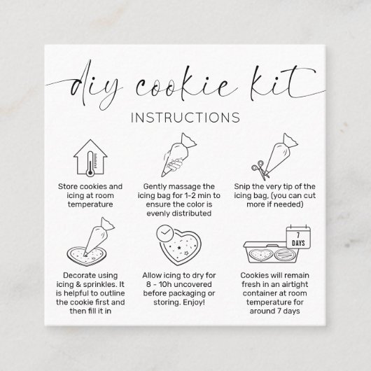 ミニマルCookieの飾カードのロエレガントゴ スクエア名刺 (正面)