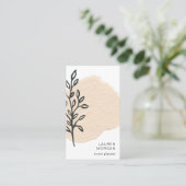 ミニマルCremeテクスチャブラックフローラ 名刺 (スタンド正面)