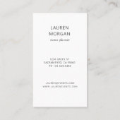 ミニマルCremeテクスチャブラックフローラ 名刺 (裏面)