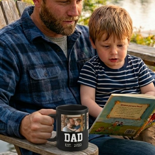 ミニマルDad Establishedフォト 父の日ギフト コーヒーマグカップ