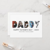 ミニマルDADDYフォトコラージュお父さんの日 カード (正面/裏面インサイチュ)