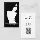 ミニマルDJダンスインストラクター振付家Qr 名刺 (正面/裏面)