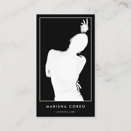 ミニマルDJダンスインストラクター振付家Qr 名刺 (正面)