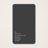 ミニマルDJロゴ名刺 (裏面)