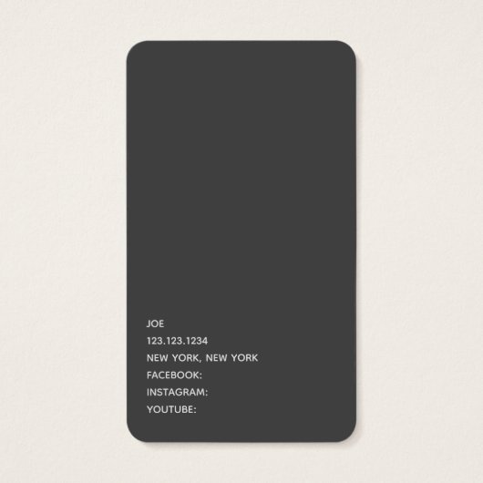 ミニマルDJロゴ名刺 (裏面)