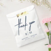 ミニマルDusty Navy Blue結婚に感謝 フェイバーバッグ (封をした状態)