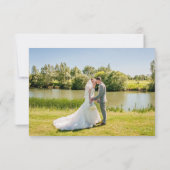 ミニマルEucalyptusスクリプト写真ありがとう サンキューカード (裏面)