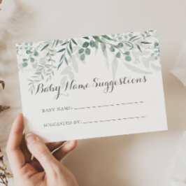 ミニマルEucalyptusベビー名候補カード