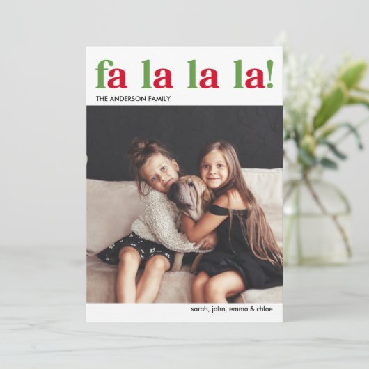 ミニマルFa La Laクリスマスフォトカード 招待状 (スタンド正面)